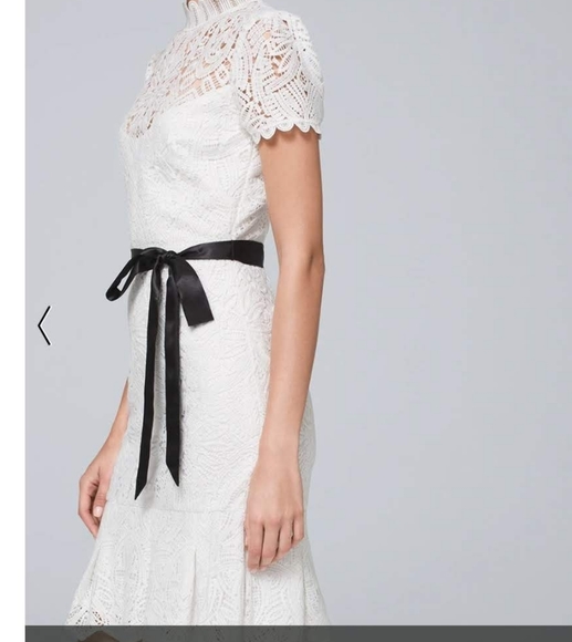 White House Black Market Lace Dress in White and Black - Picture 2 of 13